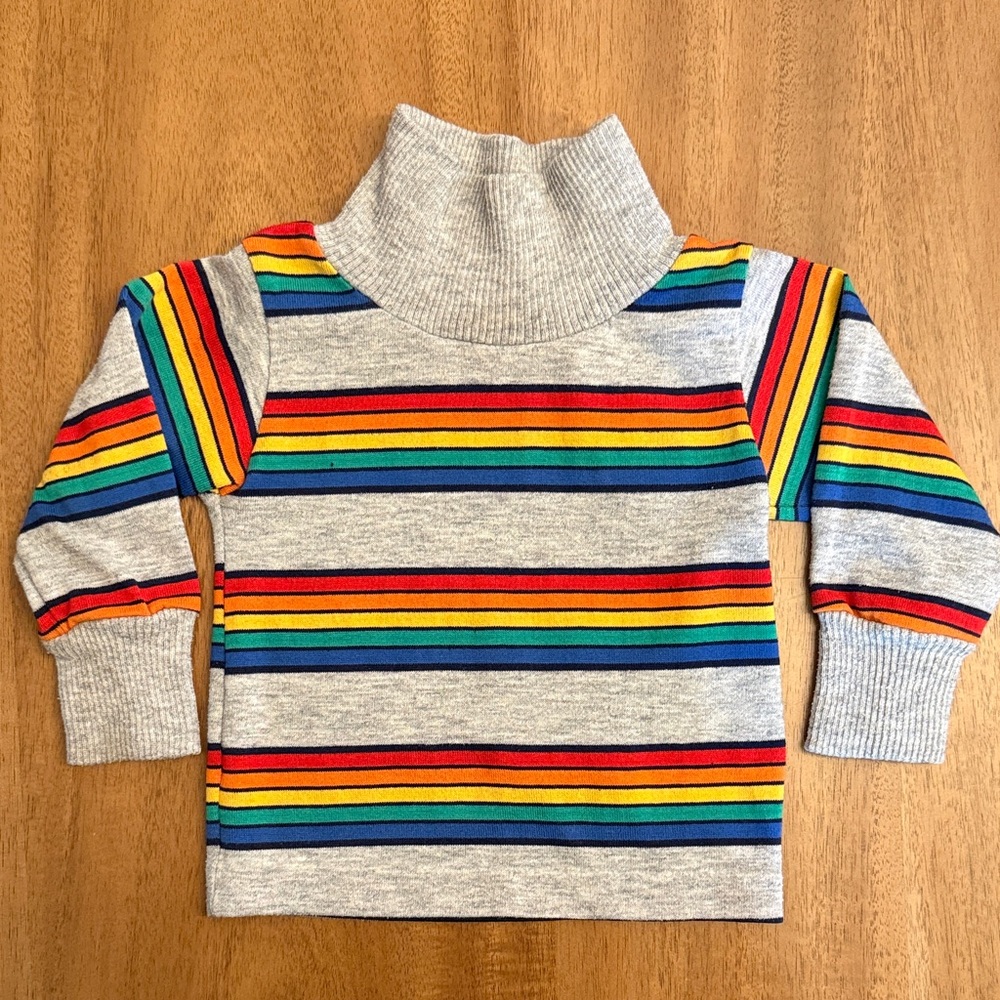Vintage Healthtex Turtleneck with Rainbow Stripes